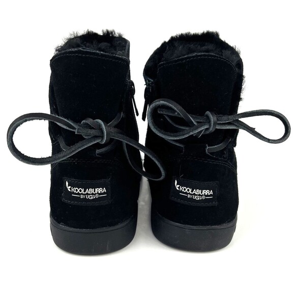 Koolaburra By UGG Boots Womens Size 7 Shazi Mini Ankle Zip Booties 1019362 Suede - Picture 4 of 9